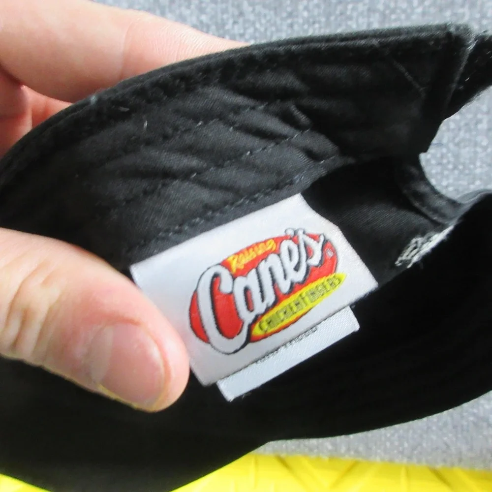 Raising‎ Cane's Hat Cap Adult One Size Black Cane's Crew Baseball Strapback Mens